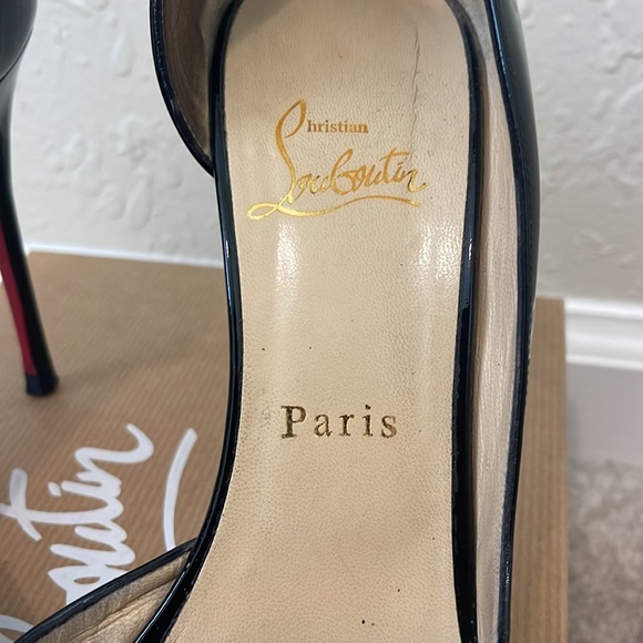 Christian Louboutin Iriza 100 Patent Black 38.5 - Picture 2 of 10